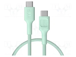 GREEN CELL Câble USB 2.0 USB-C vers USB-C 0,3m Vert