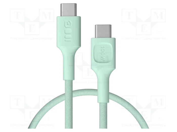 GREEN CELL Câble USB 2.0 USB-C vers USB-C 0,3m Vert GREEN CELL Câble USB 2.0 USB-C vers USB-C 0,3m Vert