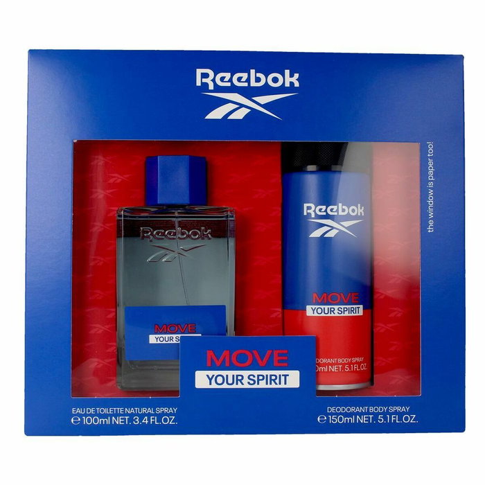 Reebok Move Your Spirit Homme - Set Eau de Toilette 100 ml et Déodorant 150 ml