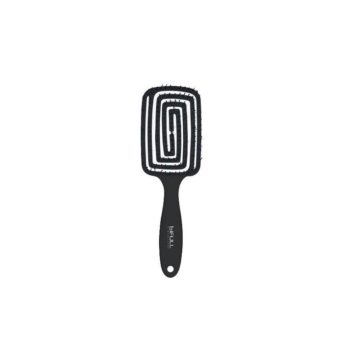 Bifull Cepillo Maze Cepille Noir en Nylon et Soie de Sanglier pour Brillance et Douceur - Usage Cheveux Secs et Mouillés Bifull Cepillo Maze Cepille Noir en Nylon et Soie de Sanglier pour Brillance et Douceur - Usage Cheveux Secs et Mouillés