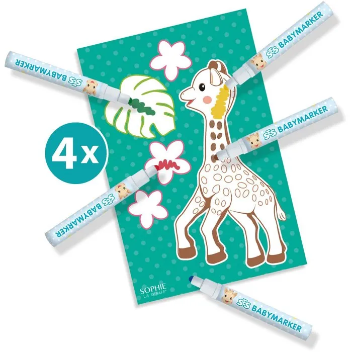 SES CREATIVE Kit créatif Sophie la girafe - Coloriage et peinture pour enfants dès 1 an - Activité éducative - Cadeau - Idéal à partir de 12 mois