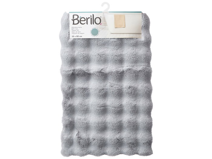 Berilo Tapis de Bain Gris Berilo 80x50 cm, Antidérapant en Polyester (Set de 12) Berilo Tapis de Bain Gris Berilo 80x50 cm, Antidérapant en Polyester (Set de 12)