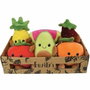 Jemini Fruity's Cagette de 6 Peluches Fruits et Légumes