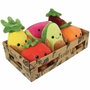 Jemini Fruity's Cagette de 6 Peluches Fruits et Légumes