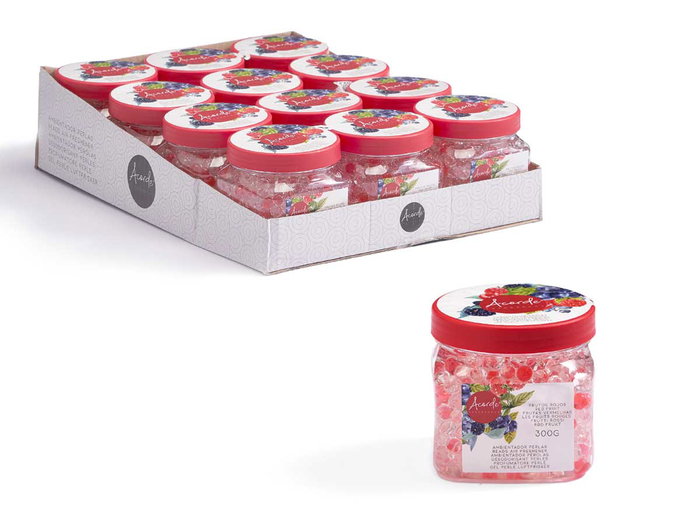 Acorde Ambientador Gel Boules Fruits Rouges 300 g 8,5x8,5x8,5 cm (Set de 12)