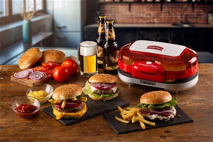 Ariete 205/00 Machine à Hamburgers Party Time Rouge - Machine à Hamburgers Compacte avec Plaques Antiadhésives Ariete 205/00 Machine à Hamburgers Party Time Rouge - Machine à Hamburgers Compacte avec Plaques Antiadhésives
