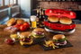 Ariete 205/00 Machine à Hamburgers Party Time Rouge - Machine à Hamburgers Compacte avec Plaques Antiadhésives