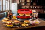 Ariete 205/00 Machine à Hamburgers Party Time Rouge - Machine à Hamburgers Compacte avec Plaques Antiadhésives
