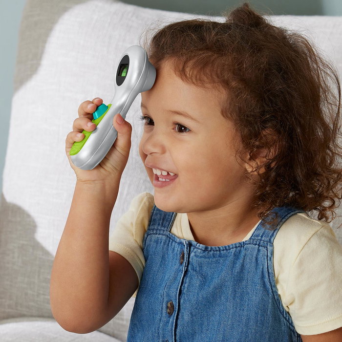 Fisher-Price - Mallette de docteur Hyh26 pour enfant avec stéthoscope, tensiomètre, thermomètre, otoscope, seringue et bandage - Jouet d'imitation médical - +6 mois