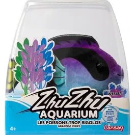 Lansay - 51120 - Jouet poisson miniature Merlin le chirurgien - Zhu Zhu Aquarium - Poissons mignons et doux en mouvement aléatoire pour enfant