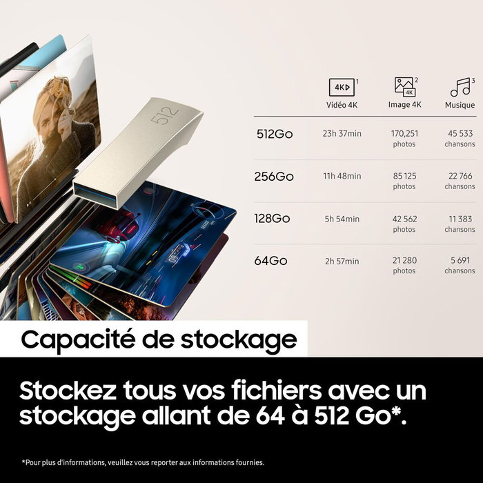 Clé USB Samsung MUF-512BE4/APC Gris 512 GB