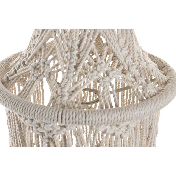 Écran de lampe Home ESPRIT Macramé Urbaine 25 x 25 x 108 cm