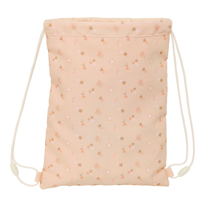 Sac à dos serré par des ficelles Safta Flores 26 x 34 x 1 cm