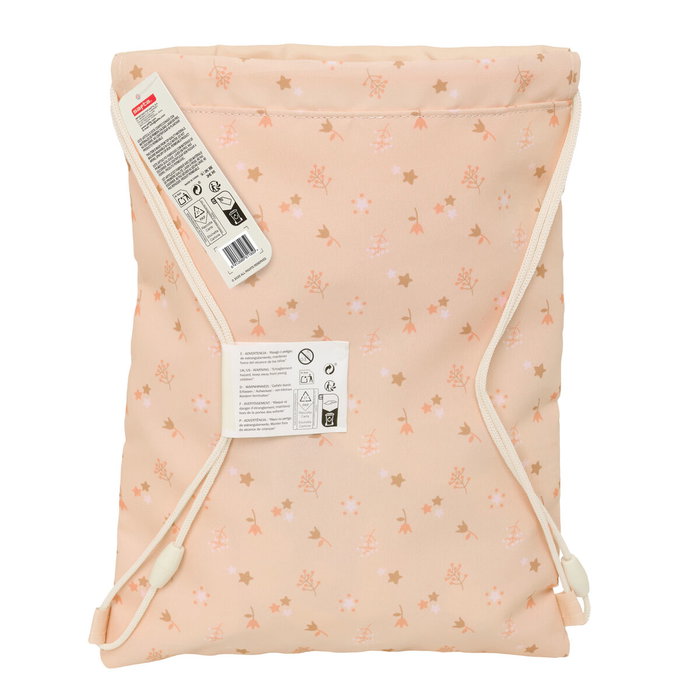 Sac à dos serré par des ficelles Safta Flores 26 x 34 x 1 cm