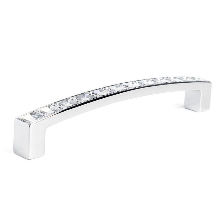 GIUSTI Tirador pour porte en zamak avec cristaux Swarovski - Finition chrome - Entraxe 128 mm GIUSTI Tirador pour porte en zamak avec cristaux Swarovski - Finition chrome - Entraxe 128 mm