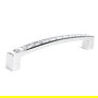 GIUSTI Tirador pour porte en zamak avec cristaux Swarovski - Finition chrome - Entraxe 128 mm