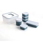 Quid Set 7 Récipients Hermétiques Plastique Minimal (3200 mL, 500 mL, 470 mL, 200 mL) Verts, Adaptés Micro-ondes et Frigo