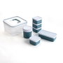Quid Set 7 Récipients Hermétiques Plastique Minimal (3200 mL, 500 mL, 470 mL, 200 mL) Verts, Adaptés Micro-ondes et Frigo
