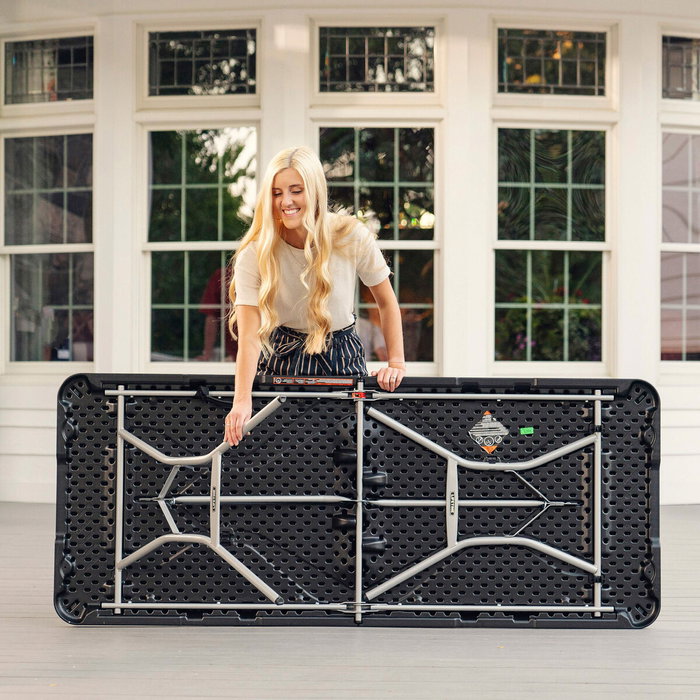 Table Piable Lifetime Noir 183 x 73 x 76 cm