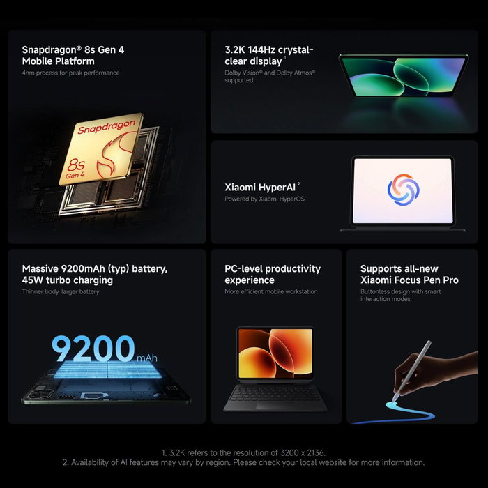 Tablette Xiaomi Pad 8 11,2" Octa Core 8 GB RAM 128 GB Bleu