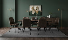 GINER Y COLOMER Chaise en cuir naturel marron foncé