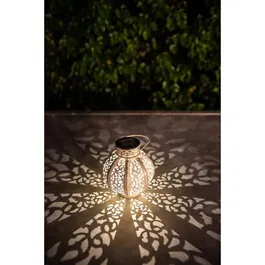 Galix GALIX - Lanterne solaire extérieure en métal vintage beige 10 Lumens 17 cm, interrupteur ON/OFF, autonomie 8h