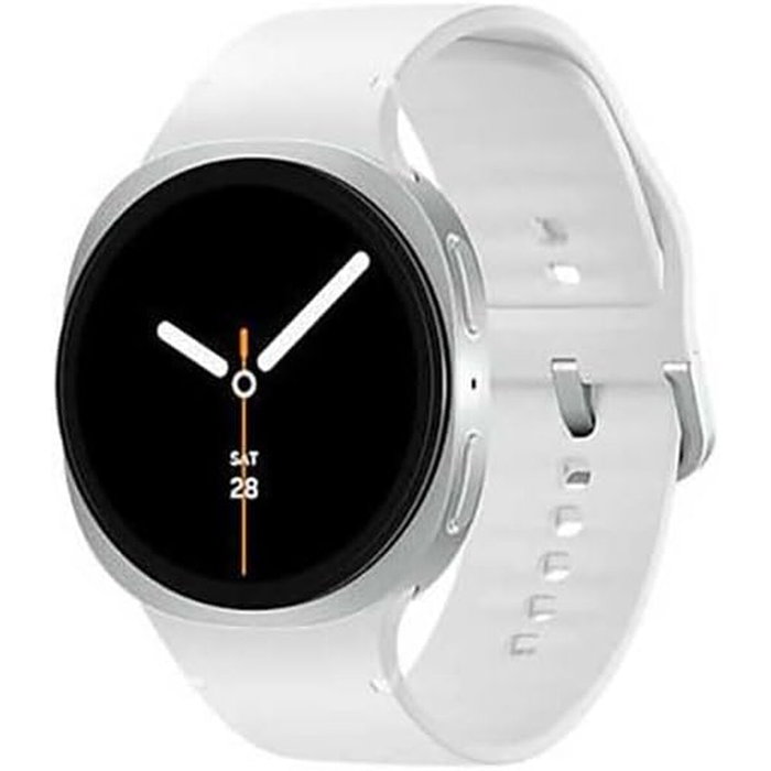 Samsung Galaxy Watch 8 - Montre connectée - 44mm - Cadran blanc - Réf. SM-L335FZSAEUE - Version Bluetooth