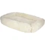 Kerbl Corbeille Chien Chat Fluffy Creme 100 x 70 cm - Panier Moelleux à Bord Surélevé, Rembourrage Extra Doux, Fond Antidérapant, Lavable Machine