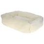 Kerbl Corbeille Chien Chat Fluffy Creme 100 x 70 cm - Panier Moelleux à Bord Surélevé, Rembourrage Extra Doux, Fond Antidérapant, Lavable Machine