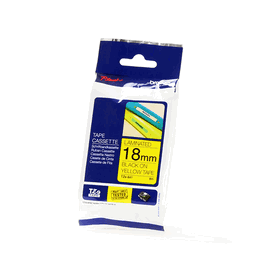 Brother TZE-641 Ruban d'étiquetage thermique, texte noir sur fond jaune