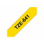 Brother TZE-641 Ruban d'étiquetage thermique, texte noir sur fond jaune