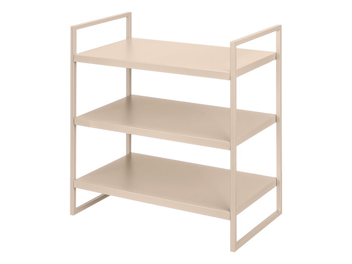 Giftdecor Étagère 3 Niveaux Beige 55x6x27 cm Métal Plastique Verre Giftdecor Étagère 3 Niveaux Beige 55x6x27 cm Métal Plastique Verre