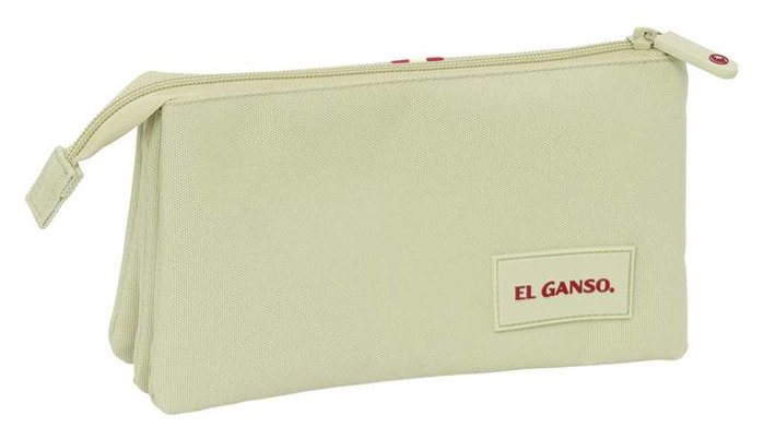 El Ganso Basics - Porte-tout triple 22x12x3 cm - Beige - Pour enfants 3 ans et plus