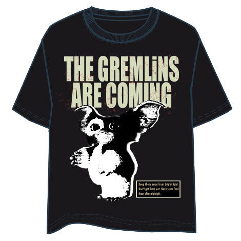 T-Shirt Gremlins - Licence Amblin Entertainment - 100% Coton - Taille Adulte L - 160g - Impression Frontale T-Shirt Gremlins - Licence Amblin Entertainment - 100% Coton - Taille Adulte L - 160g - Impression Frontale