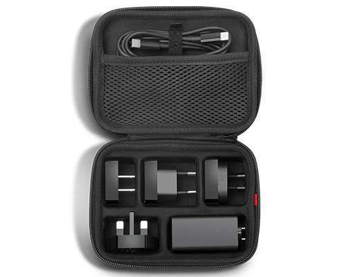 Lenovo Adaptateur Secteur Voyage USB-C 65W avec 4 Fiches Interchangeables (US, EU, AU, UK) 1.8 m Noir - Pour Ordinateur Portable