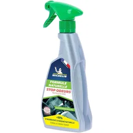Michelin - Stop-Odeurs Formule Naturelle - Spray d'intérieur auto 500 ml - Élimine odeurs tabac, animaux - Ecodétergent certifié ECOCERT