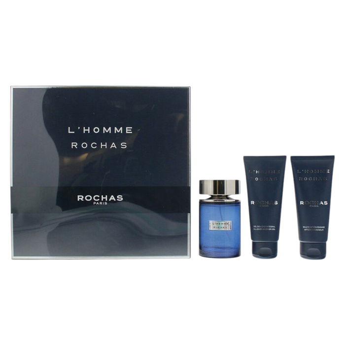 Rochas Coffret Parfum Pour Homme L'Homme Rochas avec Eau de Toilette 100 ml, Gel Douche Hydratant 100 ml et Baume Après-Rasage Hydratant 100 ml Rochas Coffret Parfum Pour Homme L'Homme Rochas avec Eau de Toilette 100 ml, Gel Douche Hydratant 100 ml et Baume Après-Rasage Hydratant 100 ml