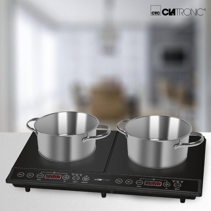 Clatronic DKI 3609 Plaque à induction double noire