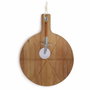 Livoo Set à pizza MES158 en bois d'acacia avec roulette