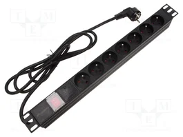 LANBERG Bloc PC parafoudre avec 7 prises, 230V AC, 16A