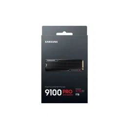Samsung 9100 PRO MZ-VAP1T0CW - SSD Interne NVMe M.2 PCIe 5.0 x4 avec dissipateur - 1 To - Vitesse de lecture jusqu'à 14 800 Mo/s - Compatible PS5, PC, ordinateur portable