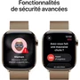 Apple Watch Series 11 GPS + Cellular - 46mm - Boîtier Gold Titanium - Bracelet Gold Milanese Loop - M/L