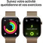 Apple Watch Series 11 GPS + Cellular - 46mm - Boîtier Gold Titanium - Bracelet Gold Milanese Loop - M/L