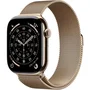 Apple Watch Series 11 GPS + Cellular - 46mm - Boîtier Gold Titanium - Bracelet Gold Milanese Loop - M/L