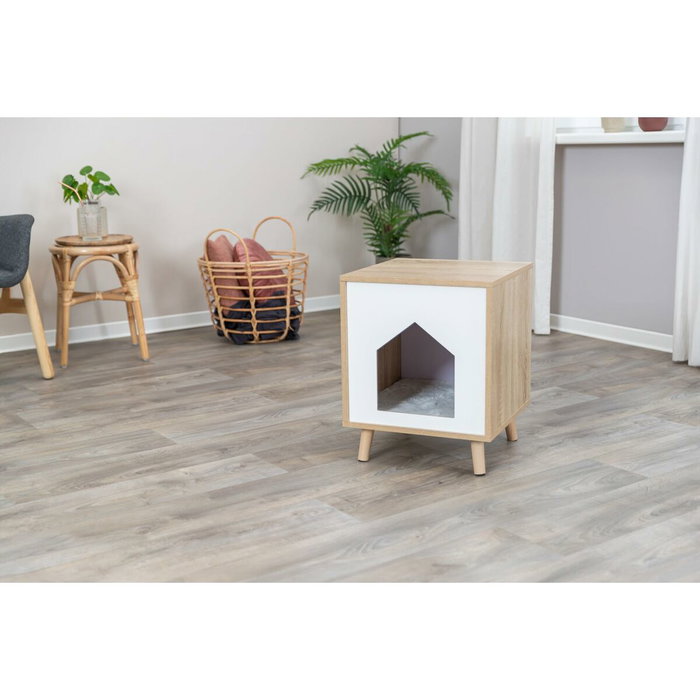 Trixie Isa Abri Aspect bois - Brun clair / Blanc - 40 x 50 x 40 cm Trixie Isa Abri Aspect bois - Brun clair / Blanc - 40 x 50 x 40 cm