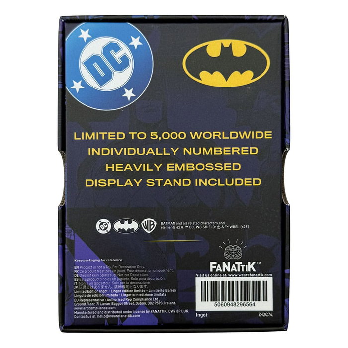 FaNaTtik DC Comics Lingot Batman Armour Limited Edition FaNaTtik DC Comics Lingot Batman Armour Limited Edition