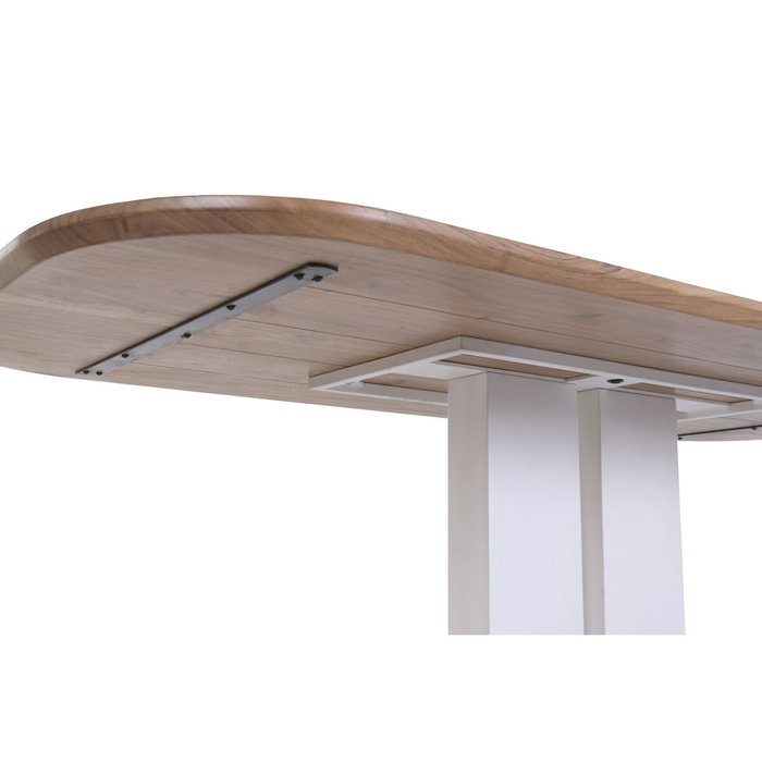 Home ESPRIT Table de Salle à Manger Métal et Bois d'acacia 240 x 110 x 76 cm