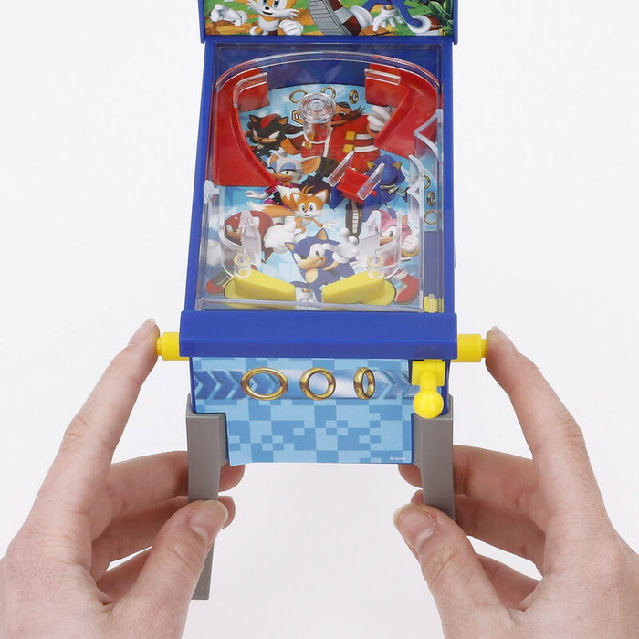 SEGA Mini Arcade Pinball Sonic the Hedgehog - Table de flipper avec lumières et sons - Taille : 20x16x8,5 cm - Pour âge 3 ans et plus