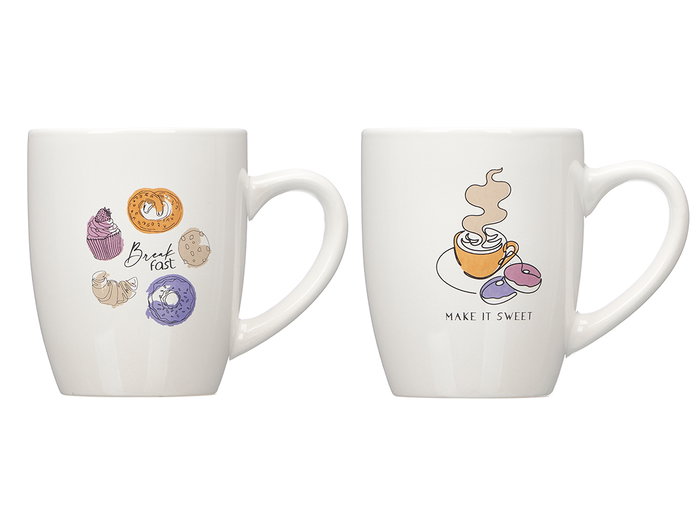 VESSIA Tasse en porcelaine Make It Sweet blanc 350ml, lot de 27 VESSIA Tasse en porcelaine Make It Sweet blanc 350ml, lot de 27