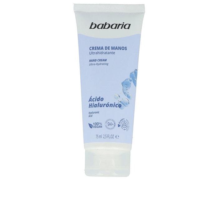 Babaria Crème Mains Ultra-Hydratante à l'Acide Hyaluronique pour Femme 75 ml Babaria Crème Mains Ultra-Hydratante à l'Acide Hyaluronique pour Femme 75 ml